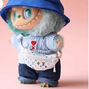 Stylish Labubu Colorful Miniature Fanny Pack Bag with Multicolor Logo